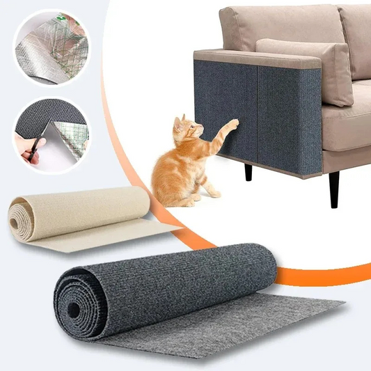 Self-Adhesive Cat Scratch Carpet – Cut-to-Size Wall & Furniture Protector